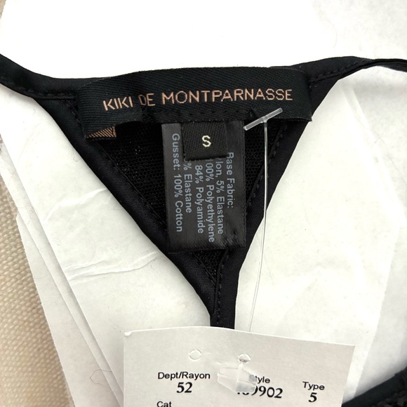 kiki de montparnasse Ange Sequin-Embellished Embroidered Tulle Thong NWT - Picture 6 of 9